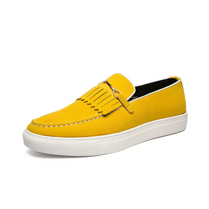 Zapatos de tablero anti-terciopelo de gran tamaño, zapatos de cuero con plataforma de moda. - 1