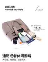 Bolso de mujer casual nuevo bolso de madre portátil de hombro de tela de nylon de color sólido informal de gran capacidad - details 6