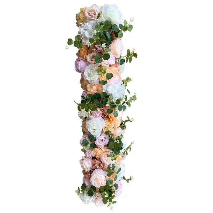 Panel de Flores Artificiales de Seda y Plástico para Decoración de Bodas Fiestas y Salas de Arte Panel de Rosas para Corredor de Pared - 1