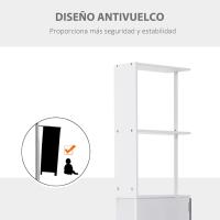 Columna Auxiliar Morno Auxiliar 2 Estantes 2 Cajones y 1 Puerta Antivuelco 15x33x136,5 cm Blanco - details 1