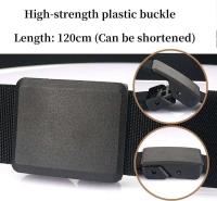 Hebilla de plástico premium de metal para mujer, cinturón elástico informal, encaje para hombre de 120 cm, nuevo - details 3