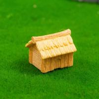 Mini cabaña con techo de paja, micropaisaje decorativo de estilo Rural, minicasas de pueblo, estatua de casa pequeña de resina, coche - details 8