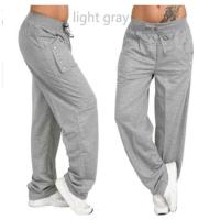 Pantalones Casuales Sueltos Para Mujer  Negro Gris Pantalones Mujer Pantalon Femme Jogger Talla Grande Leggings Estilo Inglés Otoño/Invierno - details 3