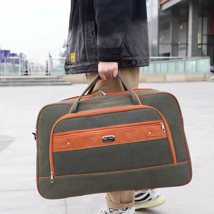 Bolso de viaje de lona plegable multifuncional, ligero, de gran capacidad, bolso cruzado para mudanza, casa, viaje de negocios - 1