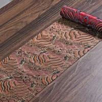 Tapete de té con brocado de estilo chino, mantel elegante Retro de alta gama, decorativo, almohadilla de escritorio de doble cara para sala de estar - details 1