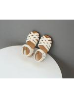 Sandalias de verano para niñas, zapatos para niños pequeños, sandalias suaves de princesa para la playa para niños, sandalias romanas con recortes tejidos y puntera - details 9