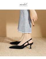 Zapatos de tacón de aguja con espalda hueca y punta de bolso de boca baja de nuevo estilo - details 8