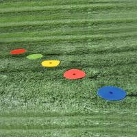 Disco de marcador de conos planos de fútbol, 10 piezas, marcadores de entrenamiento de agilidad de velocidad para deportes de baloncesto, equipo de entrenamiento portátil - details 7