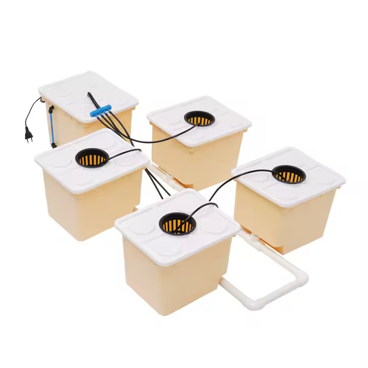 Kit de sistema de cultivo hidropónico de 11L para interior, sistema de cultivo por goteo de cubos con bomba sumergida - 1