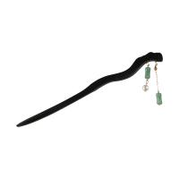 Nuevo estilo chino pinza de garra Peluca de cola de caballo horquilla de bambú peluca trenza larga y rizada cola de caballo Cheongsam sombreros peluca con cabeza de bola niñas - details 2