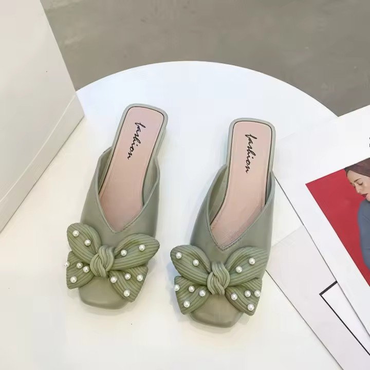 Zapatillas de Moda Verano para Mujer Deslizadas de Un Pedal con Estilo Lazy - 1