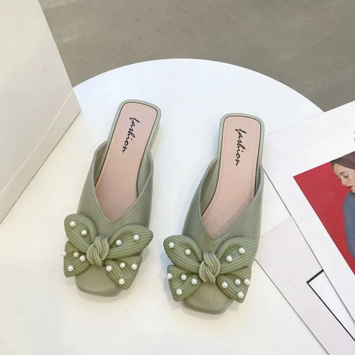Zapatillas de Moda Verano para Mujer Deslizadas de Un Pedal con Estilo Lazy - 1