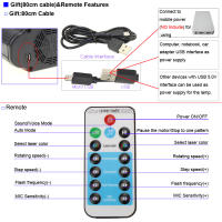 Proyector ESHINY Mini con Patrón de Copos de Nieve en Rojo y Azul para DJ Disco Bar Fiesta de Navidad con Luz de Ambiente T167D3 - details 14