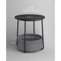 Mesa Lateral Redonda Moderna Espaciosa para Sala de Estar, Dormitorio, Mesita de Noche - details 87