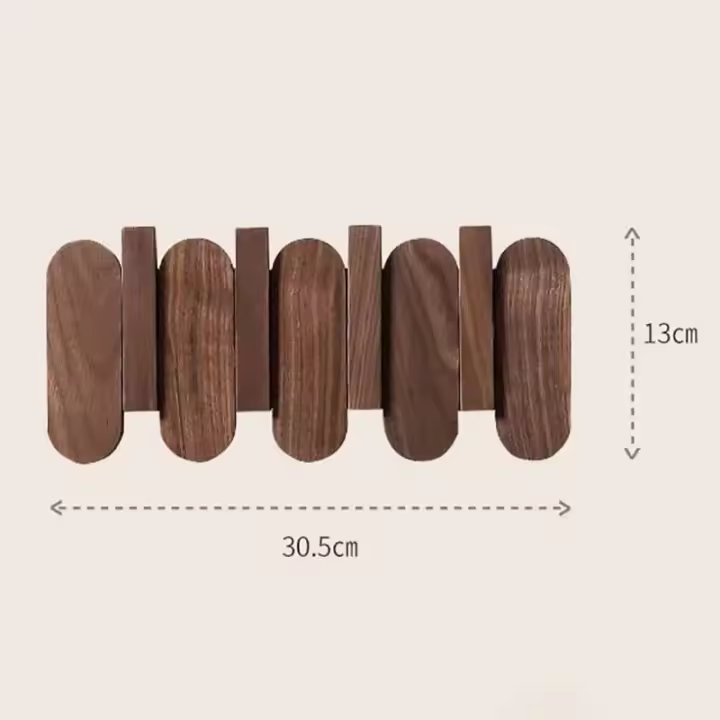 Perchero de Abrigos de Madera de Nogal de Lujo Cuelga Ropa, Mochilas, Pantalones - 1