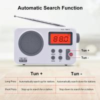 Receptor de Radio FM, altavoz AM/FM con pantalla Digital LCD, reloj despertador para el hogar, parlante portátil, radio bluetooth - details 4