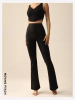 MOVING PEACH Pantalones Ancho de Yoga de Cintura Alta Suaves y Elásticos con Cintura de Tirón - details 14