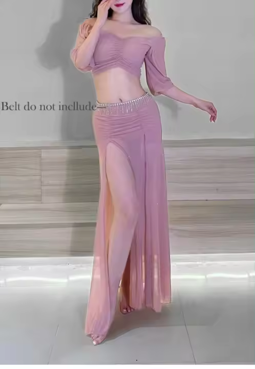 Top profesional sin tirantes para mujer, falda larga, traje de entrenamiento oriental, danza del vientre TRE, disfraz de carnaval - 1