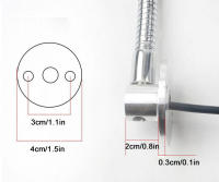 Lámpara LED de lectura de mesita de noche, luz de cuello de cisne largo, DC5V, USB, L40cm, CNC, con interruptor, negra, plateada, 4000K, para reparación de trabajo - details 6