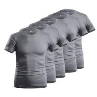 Pack 5 Hombre manga corta Carrera deportiva Camisetas Básicas ORIGINAL en Varios Colores |   Casual |   Rápido seco |   ligero transpirable |   Tallas M-5XL - details 2