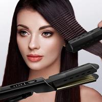 Hierro de Peluquería de Cerámica Profesional Dobladillo Eléctrico de Hierro Bordado para Ondas de Cabello Plug de Estándar Europeo Certificado CE - details 1