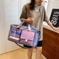 Bolsas de lona de viaje impermeables con separación de bolsillo seco y húmedo de gran capacidad personalizadas con compartimento para zapatos - details 21