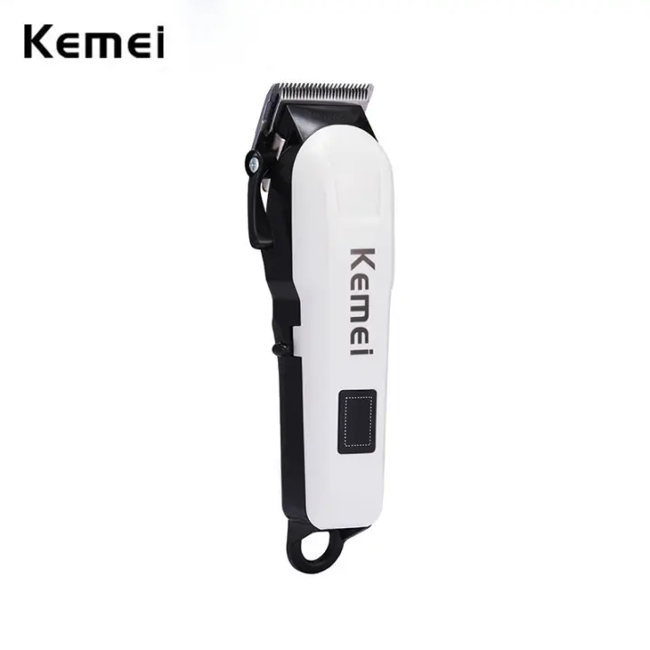 Kemei-cortadora de pelo eléctrica profesional, máquina de afeitar con 4 peines de límite, recargable, sin cable, ajustable, para salón, 809A - 1