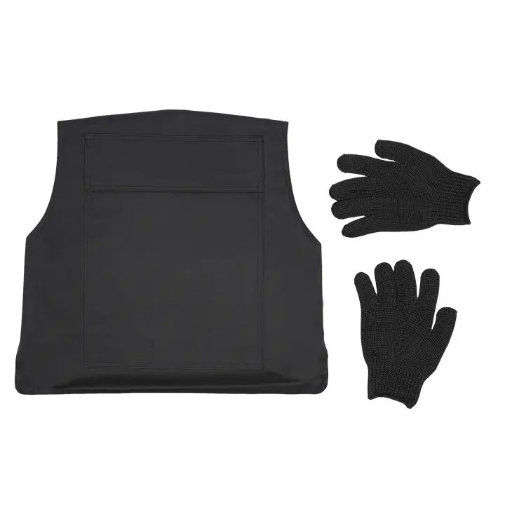 Chaleco de protección de puñaladas de policía oculto con panel de acero al manganeso, protector, rebotador, resistente a los pinchazos, ropa interior de autodefensa - 1