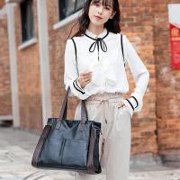 Bolso de piel sintética con asa superior para mujer, bandolera femenina de gran capacidad, diseño de lujo - details 4