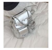 Mochila de moda para mujer, bolso de cubo con cadena versátil, bolso de viaje, bandolera doble de nicho coreano, novedad de 2025 - details 9