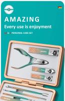 Juego de manicura 10 en 1, Kit práctico profesional con caja de aleación de aluminio, cortaúñas de acero inoxidable, herramienta de cuidado Personal - details 1