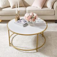 Mesa de Café Redonda de Cristal Marco de Acero, Elegante para Tu Sala Vidrio Templado, Negro LGT021B01 84D x 84W x 45.5H cm - details 16