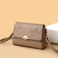 Bolso bandolera vintage con estampado floral para mujer, con detalles de hardware, ligero con correa extraíble, cierre de cremallera, forro de poliéster, diseño de color sólido para uso diario - details 5