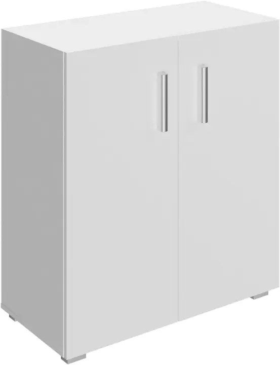 Blanca Vela 2 Puertas 77x60x30cm Mueble de Oficina Aparador Estantes Regulables Armario - 1