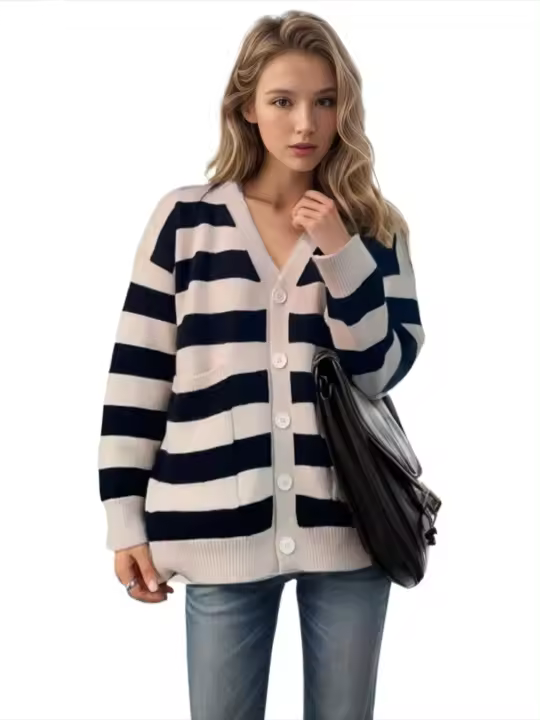 Mujer Manga Larga Cuello en V Primavera Otoño Moda Casual Sin Capas s - 1