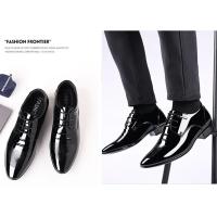 Zapatos de cuero Oxford de negocios de lujo para hombre, zapatos formales de charol transpirables de talla grande, zapatos planos de boda para oficina para hombre, color negro - details 13