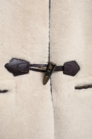 TRAFZA-Chaqueta de piel gruesa con hebilla de cuerda para mujer, abrigo holgado de manga larga con bolsillo, Simple y cálido, invierno, nueva moda - details 8