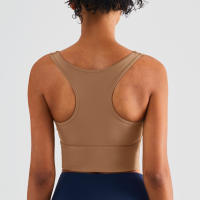 Hamidou Sujetador deportivo Sexy para mujer, Top elástico ajustado para gimnasio, sujetadores de Yoga, Top corto, ropa elástica, ropa interior deportiva para mujer - details 4