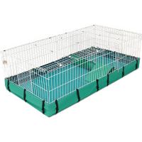 MidWest Homes for Pets Guinea Habitat modelo 171GHP Jaula para cobayas, con panel superior y panel divisor, color blanco y verde, 119,38 x 60,96 x 35,56 cm (largo x ancho x alto) - details 1