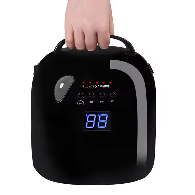 Secador de esmalte de Gel inalámbrico, lámpara LED UV recargable, luz roja para manicura con mango, 86W - 1