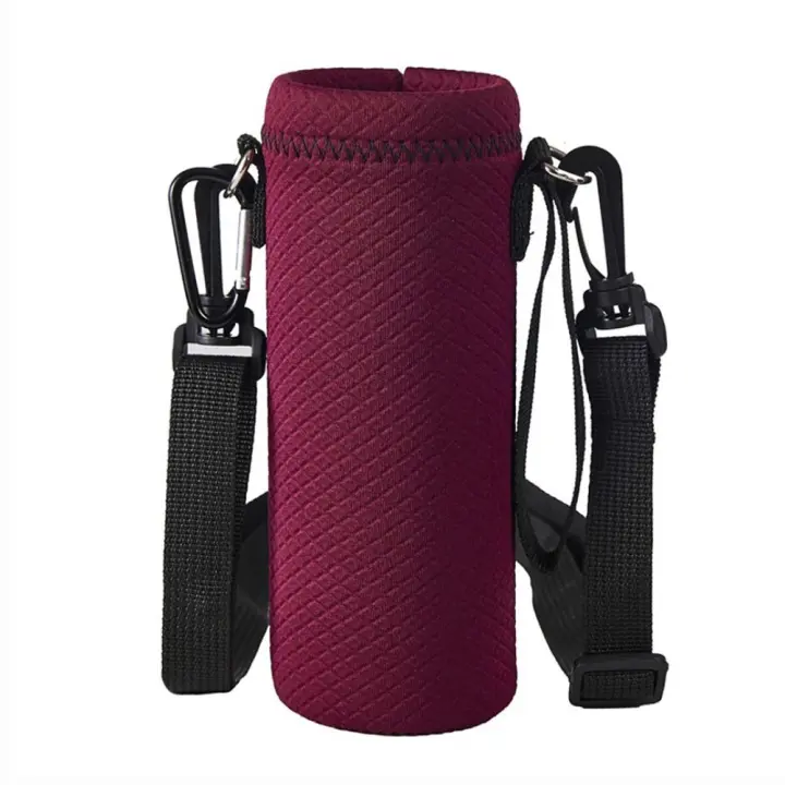Funda portátil para botella de agua, accesorio deportivo para acampar con correas, funda para botella de agua, taza de vacío, manga para acampar - 1