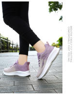 Zapatos de running mujeres 2024 casual suela suave zapatillas transpirables zapatos individuales fly weave mesh top zapatos venta al por mayo - details 27