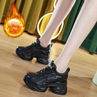 Zapatos deportivos de plataforma con cuña blanca pequeña estilo casual para mujer, aumento de altura, para interiores, 2025 - details 10