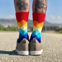 Calcetines de tubo medio para hombre y mujer, medias divertidas e informales, de algodón, coloridas, con diseño de animales de Halloween, 5 pares - details 4
