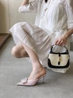 Nuevo temperamento francés puntiagudo, diamantes de imitación, uso exterior, tacones altos, tacones finos, zapatillas geniales - details 24