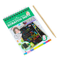 Tarjetas de papel con plantilla de grafiti para niños, 5 piezas, DIY, dibujo de notas, colores mágicos, arcoíris - details 2