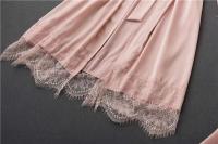 Conjunto de 2 piezas para mujer, camisón con cuello en V, ropa de dormir de seda, ropa, ropa de dormir para el hogar - details 24