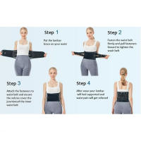 Cinturón deportivo para hombre y mujer, faja de soporte Lumbar, alivio del dolor, disco herniado y ciática - details 6