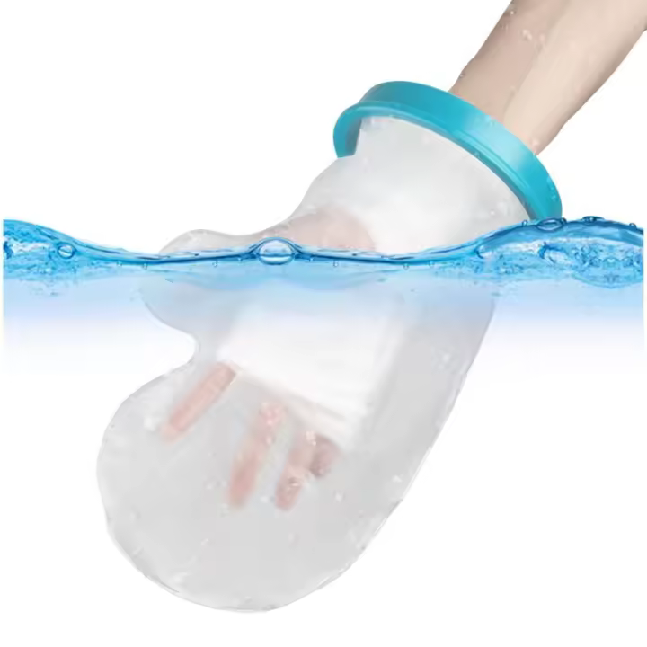 Cubierta de ducha para niños y adultos, cubierta impermeable para brazo fundido para ducha, Protector largo, funda de anillo protectora para mantener las heridas secas - 1
