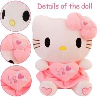 Muñeca 30 cm Dibujos animados Hello Kitty Juguete Regalos, Muñecos Lindo de felpa, Creativo para niños Amigos DE LA Familia - details 1